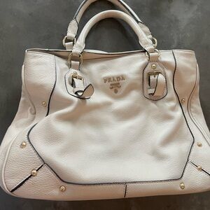 Prada satchel bag cream